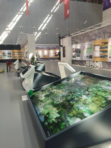 宿遷市建市20周年展覽館信息發(fā)布、觸摸設(shè)備均由米可提供